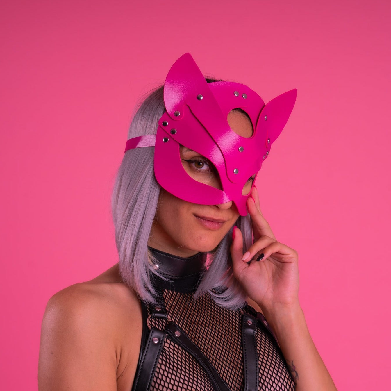 Premium Pink Cat Mask