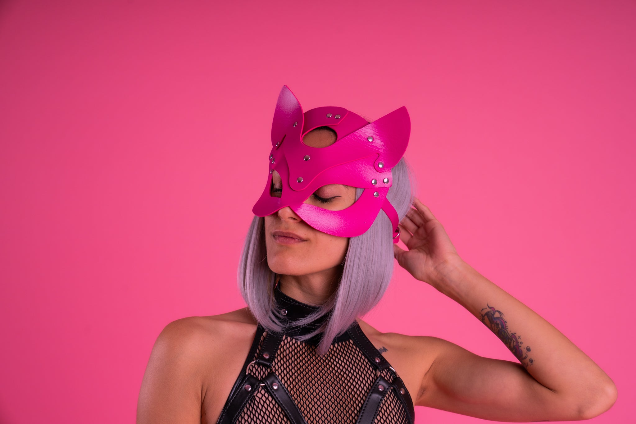 Premium Pink Cat Mask